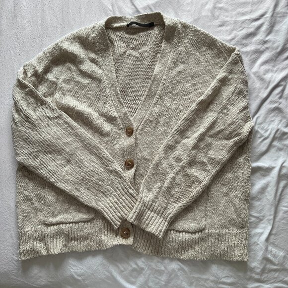 Jenni Kayne Cropped Cocoon Cardigan Sweater - Picture 3 of 7